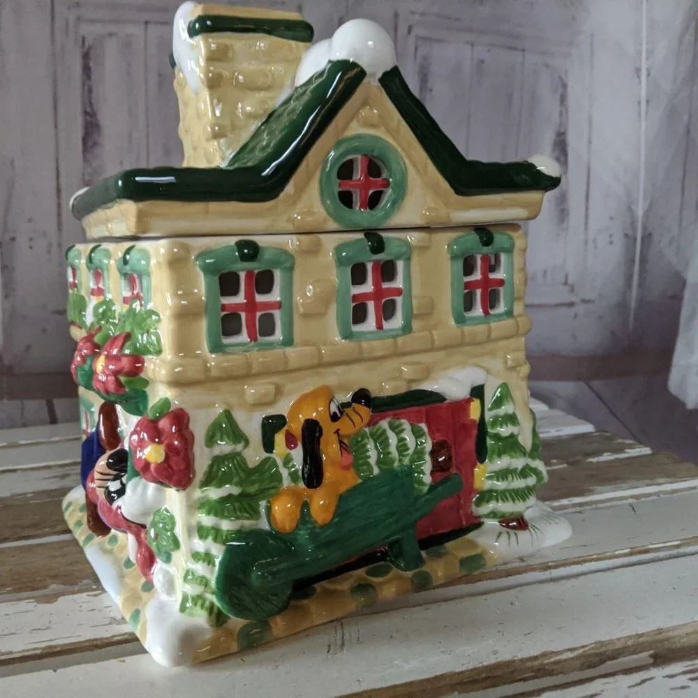 Teleflora Disney ftd Xmas cookie‎ jar flower shoppe